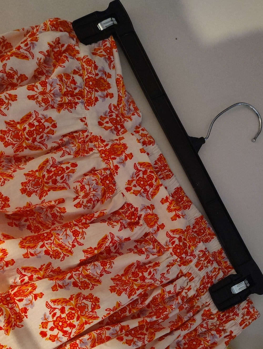 Gorgeous Tangerine Cotton Boho Maxi Skirt. SZ L - Picture 6 of 6